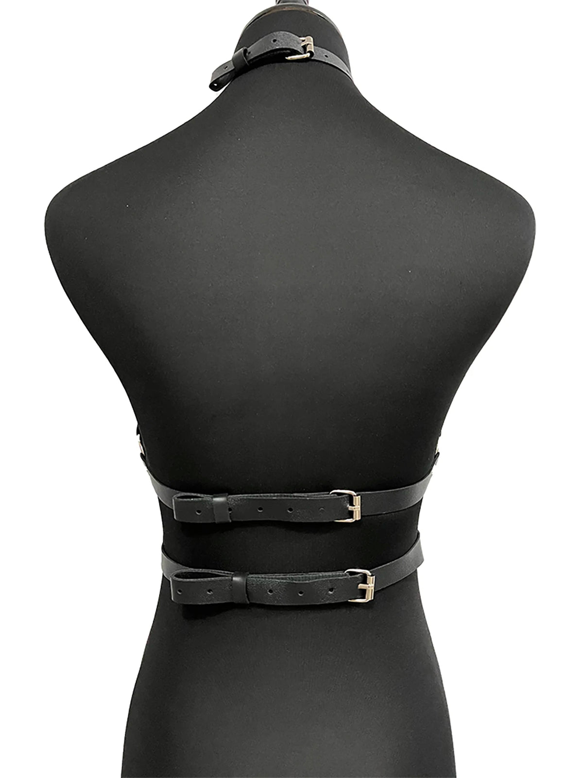 Women Fashion Belt PU Leather Body Shoulder Armor Chest Harness Sword Belt Shoulder Strap Harness Women Clothing Open Cage Bra