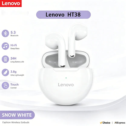 Lenovo Bluetooth Earphones HE05X Wireless Earbuds Magnetic Neckband Earphone Waterproof Sport Headset Mic Noise Cancelling