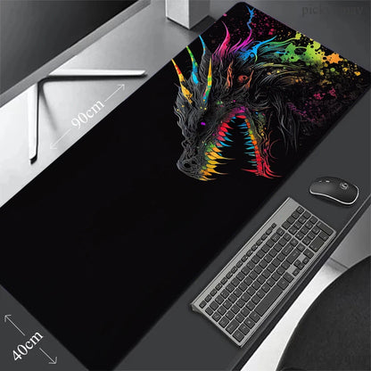 Large Table Carpet Dragon Mouse pad Gamer Mousepad Gaming Mouse Mat Black Desk Mat Soft Computer Desk Pad Waterproof