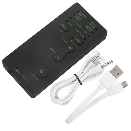 Audio Sound Card Portable Mini Voice Changer Live Broadcast Sound Card For Mobile Phone PC (English Version) External Sound Card