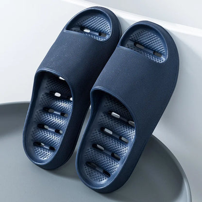 Men's Bathroom Bathing Slippers Women's New Summer Indoor Home Eva Anti-Slip Anti-Odor Couple Shower Leakage Quick-Drying Slippers for Women
