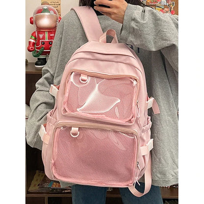 Japanese Kawaii Itabag Women New 2026 Transparent Backpack Women Large Capacity Ita Backpack School Bags for College Student JK