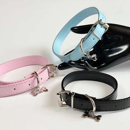 Trendy Punk Dog Claw Bone Choker Necklaces for Women Girls Sweet Cool Black Pu Leather Charms Necklaces Y2K Party Jewelry Gifts