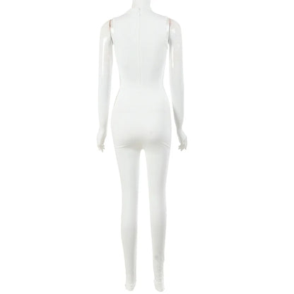 Hot selling 2022 summer new women's sleeveless slim fitting high waisted sports jumpsuit