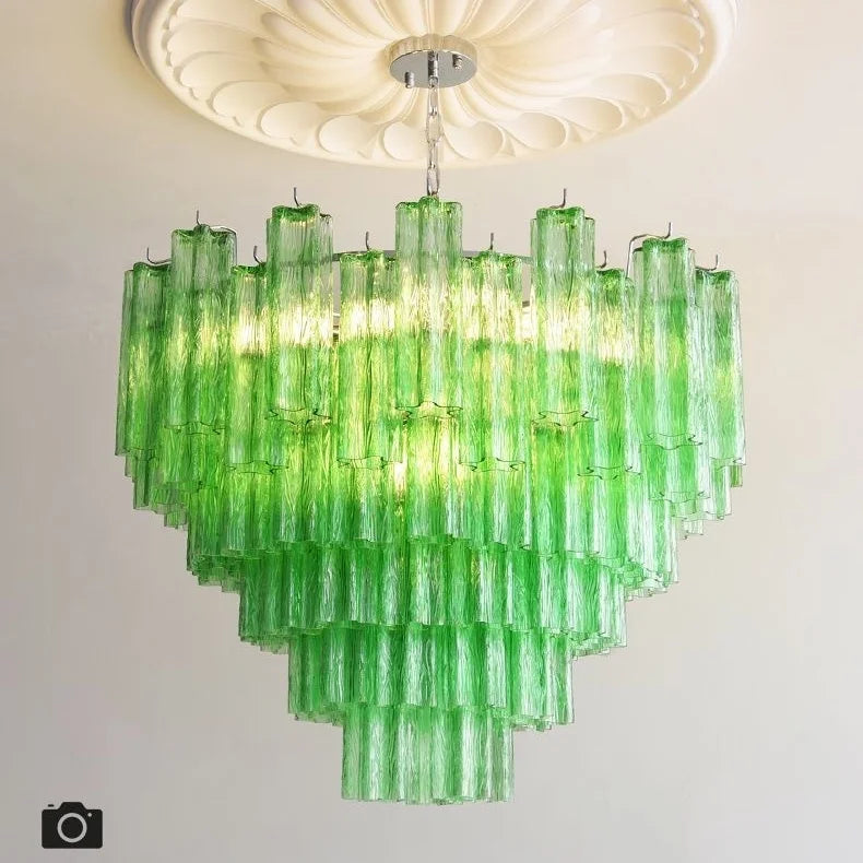 Designer Murano Ceiling Chandeliers Pink Colorful Glass LED Hanging Pendant Lights for Living Dining Room Bar Villa Art Lighting