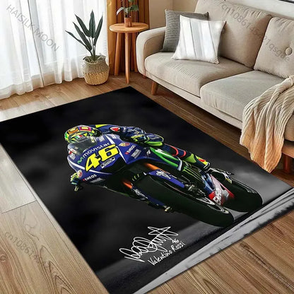 1PC High-speed motorcycle racing Pattern Rug Carpets for Bedroom Living Room Sofa Mat Creative Door Mat Cloakroom Home Decor