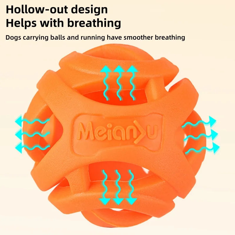 Floating Dog Chew Ball Indestructible Rubber Teeth Cleaning Molar Toy for Small-Medium Dogs Summer Pool Beach Water Play