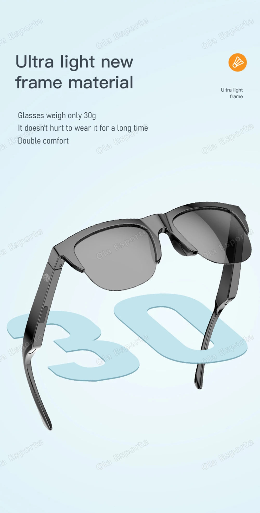 2026 Smart Glasses New AI Translation UV400 Polarized Lenses Wireless Bluetooth Call HD Voice navigation Driving SmartSunglasses