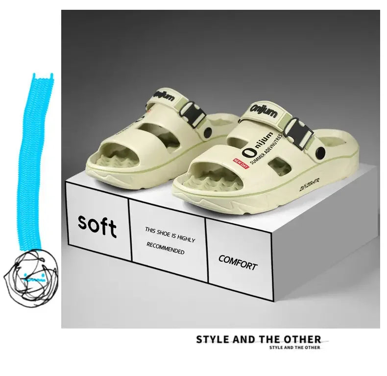 Unisex Slippers Summer Men Sandals Fashion Women Garden Shoes Orginal Beach EVA Slides Soft Thick Shoes Outdoor Non Slip Home
