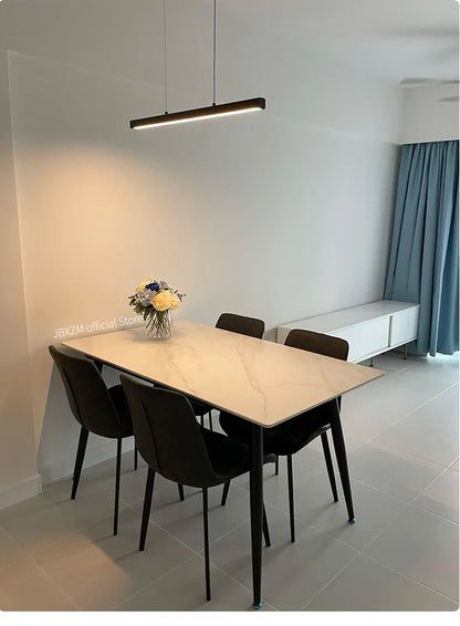 Dining Room Chandelier Dining Table Lighting Kitchen Bar Light LED Linear Lamp Restaurant Pendant Lights Modern Brief Droplight