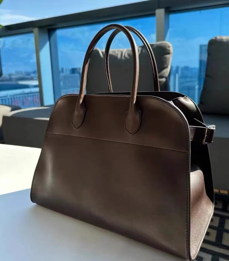 Genuine Leather The Tote Bags For Women Luxury Designer Handbag Purses 2024 New In First Layer Cowhide Large Top Handle Shoulder