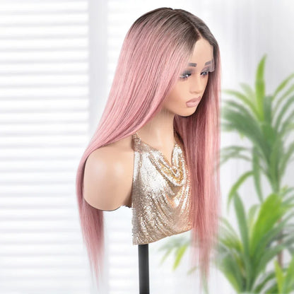 Debut Blonde Straight Lace Front Wigs 13x6x1 Lace Part Human Hair Wig For Women Transparent Lace Highlight Colored Remy Hair