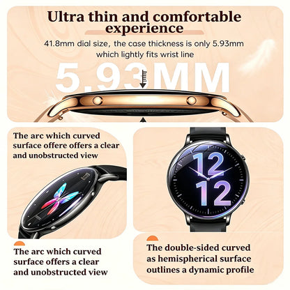 2026 durable women's new smartwatch with 1.32-inch AMOLED screen, language assistant, sports and health functions, women's watch