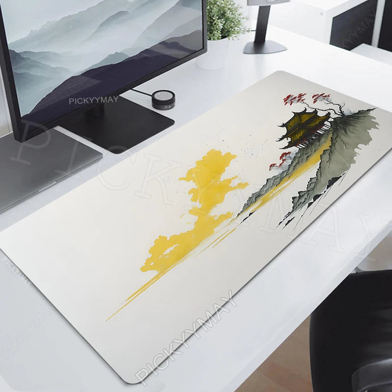 Ink Painting Desk Mat Gamer Mousepads Company Mouse Pad Office Desk Pads Large Mousepad Chinese Style Mouse Mats For Computer