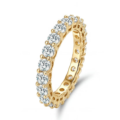 925 Sterling Silver Fashion Gorgeous Shiny Round Zircon Ring For Women Engagement Wedding Party Luxury High Quality Fine Jewelry