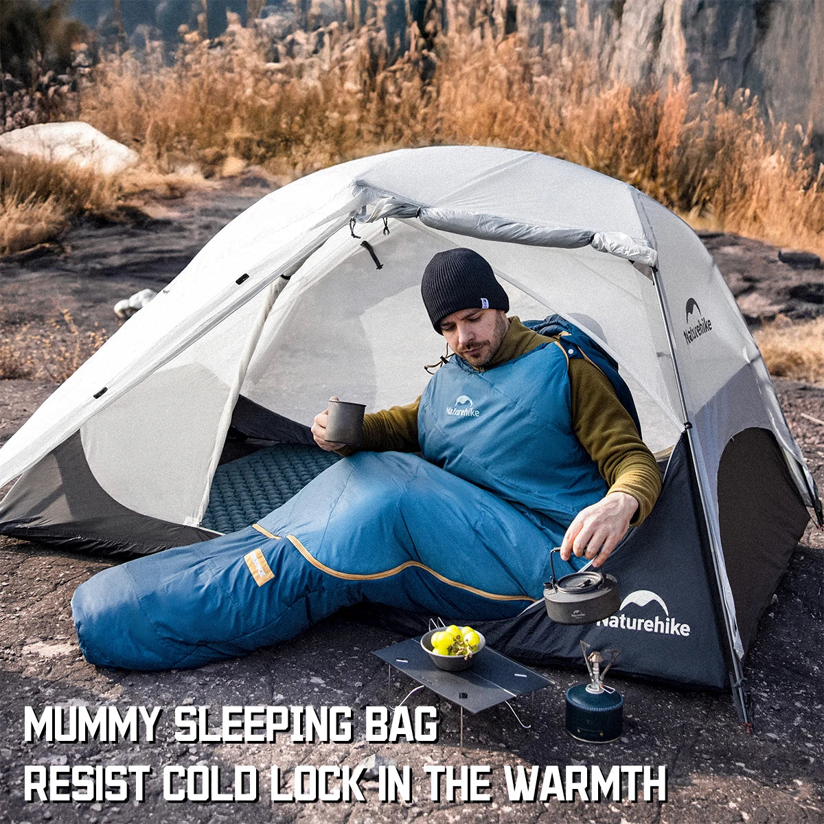 Naturehike MG120 MG270 Mummy Sleeping Bag -2~5℃ Ultralight Camping Hiking Cotton Warm Thermal Winter Machine Washable Tour Gear