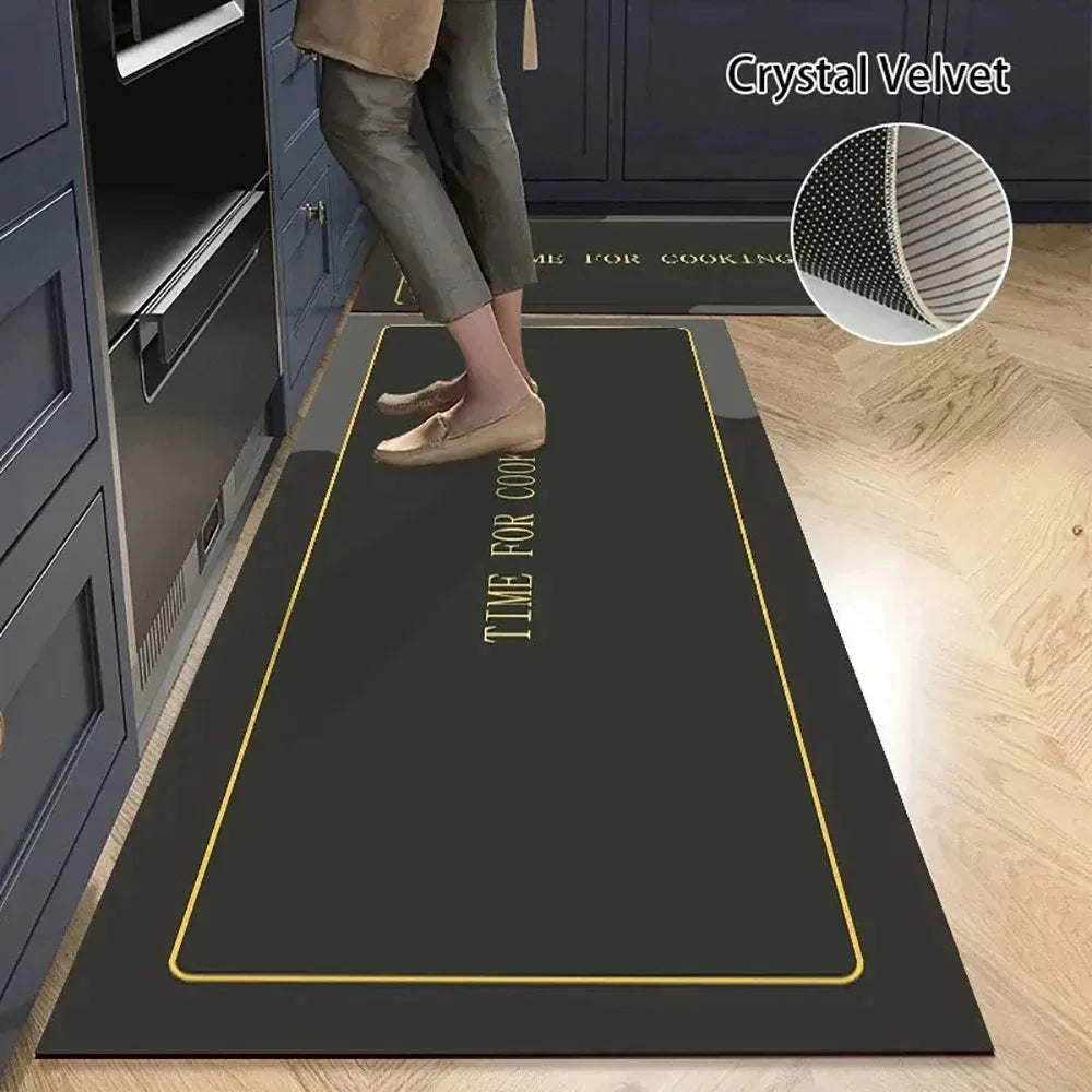 Japanese‑Style Diatomite Kitchen Runner Floor Mat Water & Oil Absorbent Non‑Slip Household Foot Mat for Kitchen Door Entrance