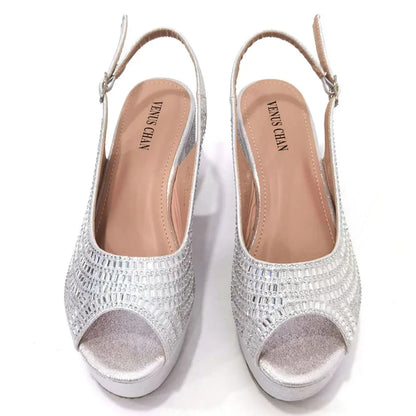 High Heels 2024 Women's Purple Luxury Designer Split Square Toe Rhinestone Wedding Shoes and Wedding Set