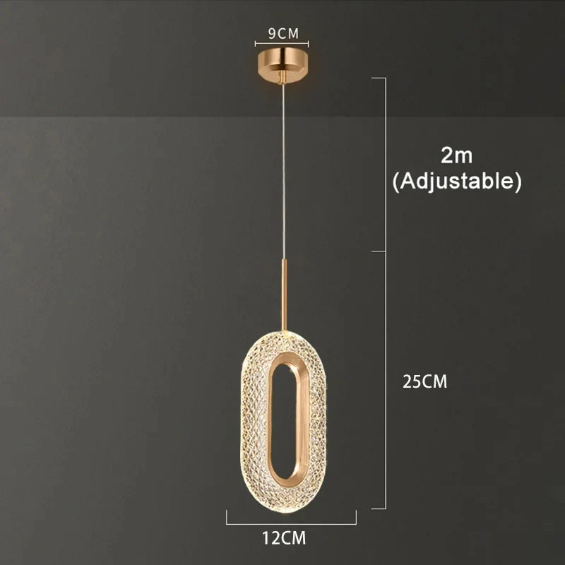 Nordic Ring LED Pendant Lights Indoor Hanging Lamp Room Decor For Bedside Bedroom Living Room Modern Pendant Lamp