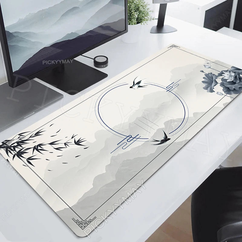 Mouse Pads Chinese Style Art Table Mats Computer Mousepad Company Big Desk Pad 120x55cm Large Gamer Mousepads Mouse Mat