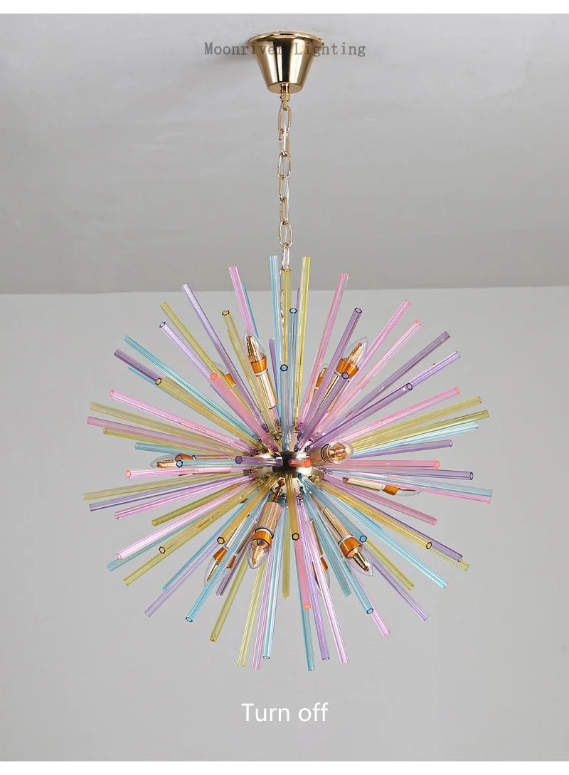 Dandelion Hanging Lamps for Ceiling Personalized Fashion Pendant Lights Modern Creative Colorful Chandelier Loft Kid's Room