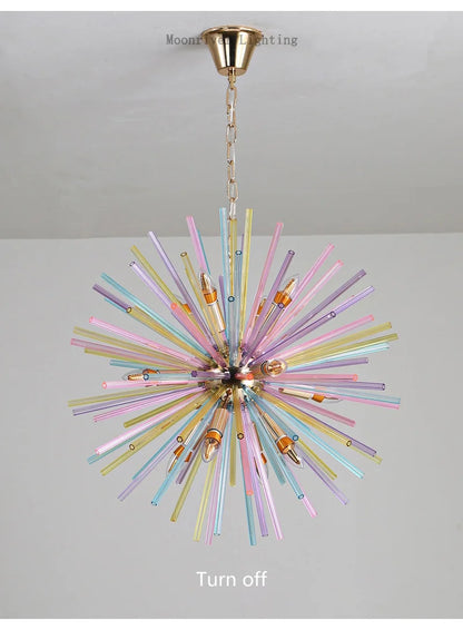 Dandelion Hanging Lamps for Ceiling Personalized Fashion Pendant Lights Modern Creative Colorful Chandelier Loft Kid's Room