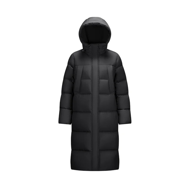 Semir Down Jacket Women Long Length Waterproof Coat 2026 Fashion Winter New Loose Hooded Coat Simple Down Jacket Woman