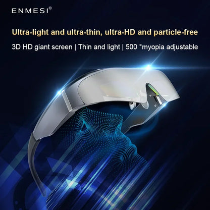ENMESI V20 3D AR Smart Glasses 4K 200 Inch Max Screen VR All-in-One With Dual FHD Micro-OLED&0-500 Myopic Ddjustment for Phones