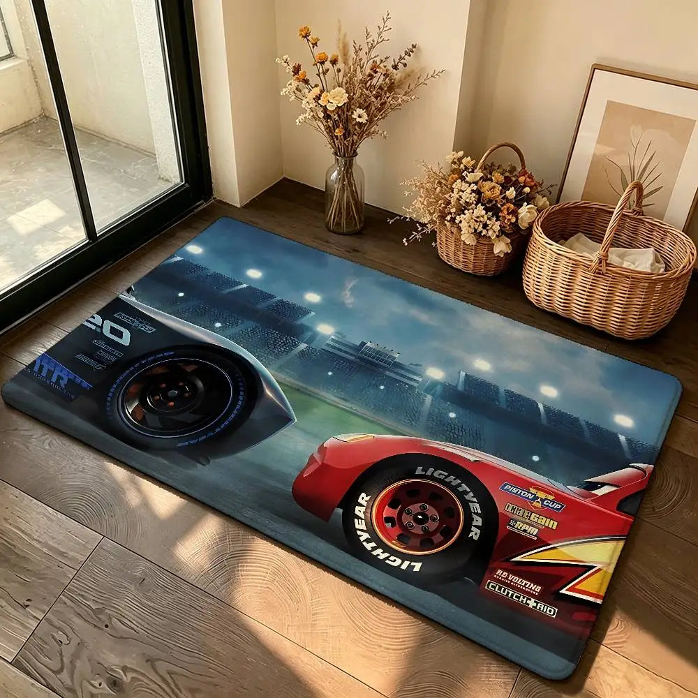 Anime-L-lightning-M-mcqueenS Cool Carpet Bathroom Anti-slip Mat Door Mat Home Decoration Mat Entrance Door Mat Scratch-resistant