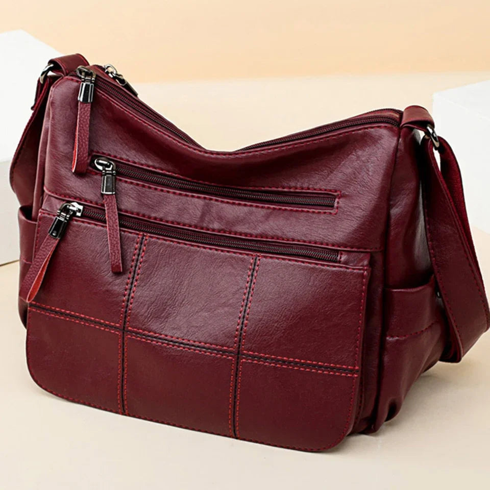 2 Layers Genuine Brand Leather Shoulder Messenger Luxury Handbags Women Bags Designer High Quality Crossbody Bags for Women Sac