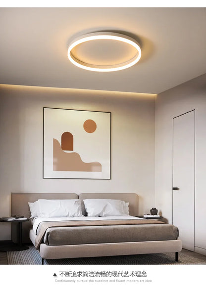 Modern Bedroom led Ceiling Lights Round Remote Control Dimmable led Living Room Ceiling Light White/Black Indoor Ceiling Lights