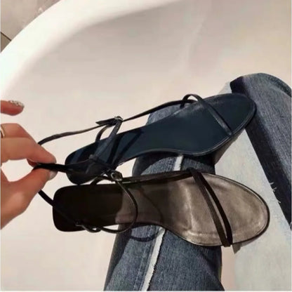 Thin Strap Sandals Women's Summer New with A Single Buckle Strap Womens Shoes Thin Heels with Exposed Toes High-heeled Sandals