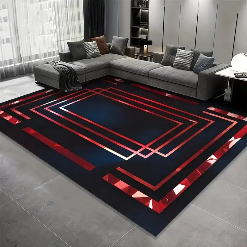 2D Game Fluorescent Cool Carpet Color Smoke Anti Slip Game Room Area Carpet Suitable for Ideal Space for Gamers