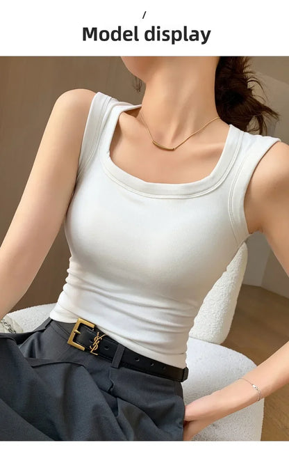 New Seamless Built-in Bra Tank Top for Women Sports Bra & Summer Sleeveless Shirt, Breathable Workout Vest with T-Shirt Combo