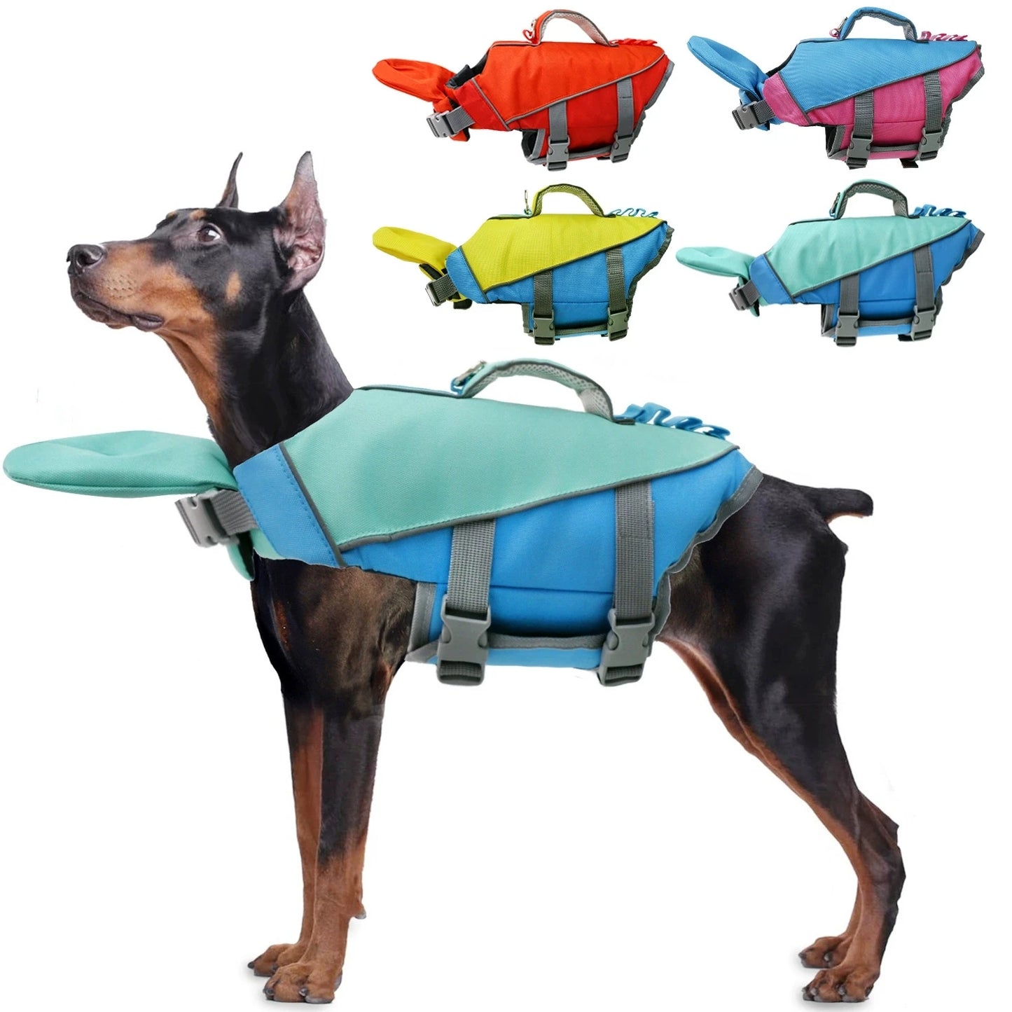 Dog Life Vest for Swimming Boating High Visibility Dog Lifesaver for Small Large Dogs Safety Puppy Preserver with Rescue Handle