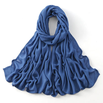 185*75cm Muslim Modal Hijab Rayon Cotton Shawls For Women Thin Plain Scarf Big Size Headscarf Islamic Turban Headband