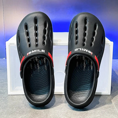 Men's Slippers EVA Hole Men's Sandals Non-Slip Slippers Thick Soft Platform Casual Slides Fashion Mules Shoes Outdoor Big Size
