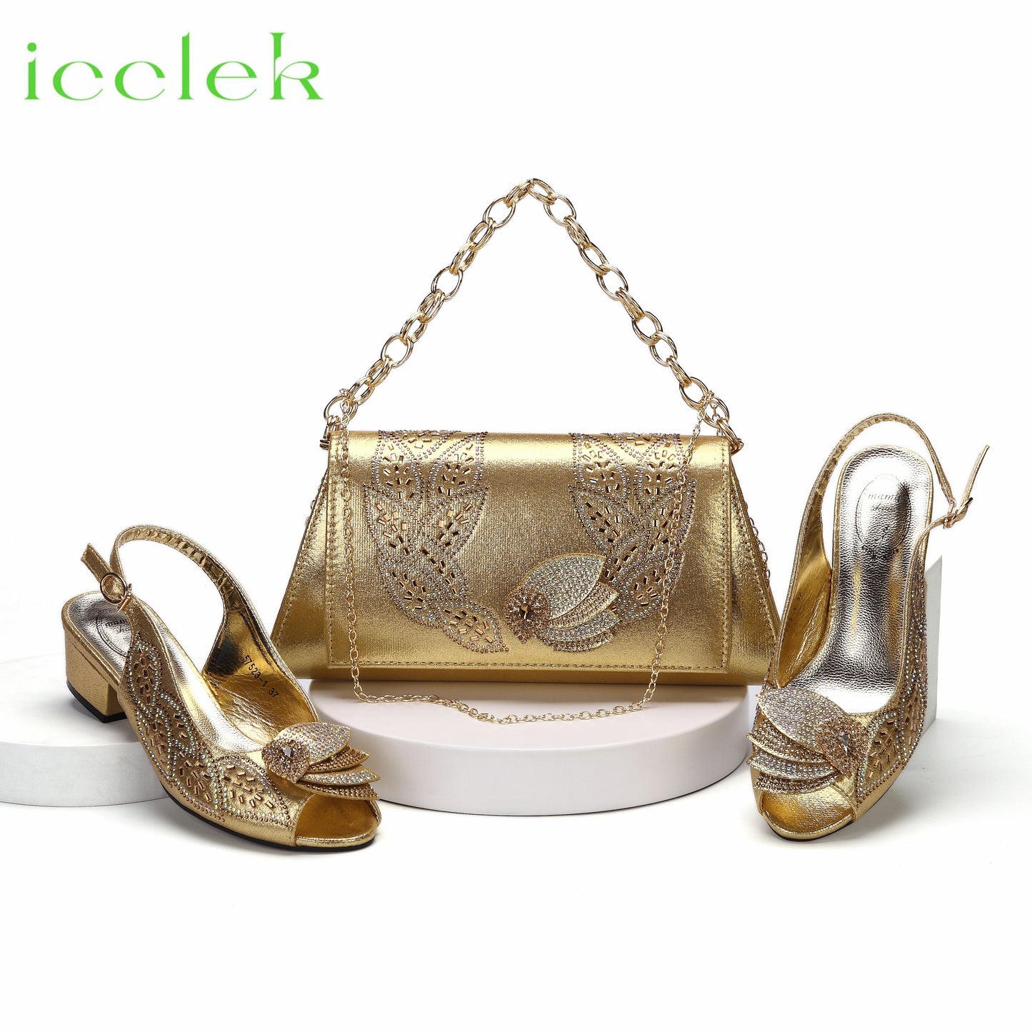 New Arrival Purple Color Women Peep Toe Sandals Shoes Matching bag Set For Mature Offices Ladies in Dress