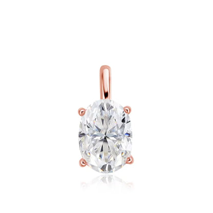 3/4/5Carat Oval Cut Moissanite Hard Necklace for Women 100% S925 Silver Solitaire Diamond Collar Necklace with GRA Certificate