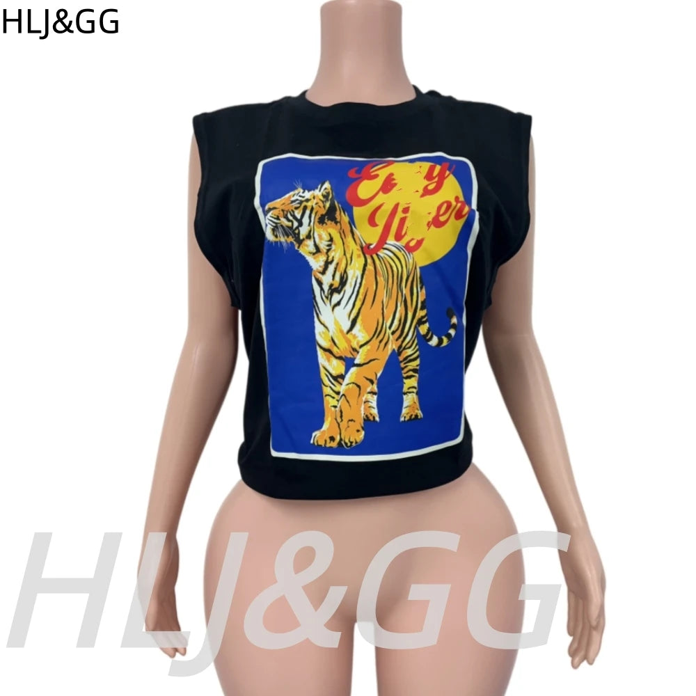 HLJ&GG Fashion Y2K Letter Print Tshirts Two Piece Sets Women O Neck Short Sleeve Crop Top And Polka Dot Shorts Outfit Streetwear