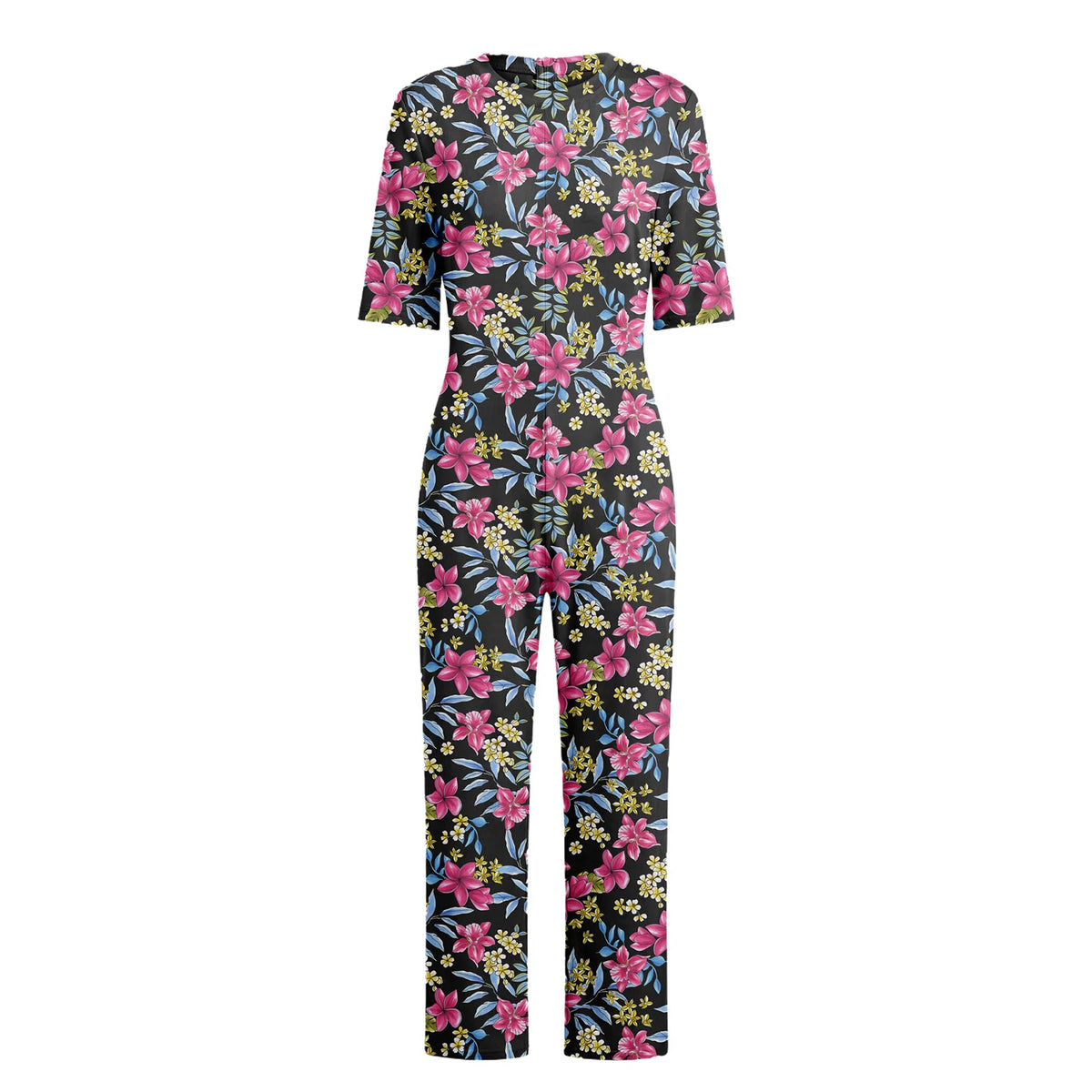 Elderly Men Women Anti-Strip Adaptive Jumpsuit Long Sleeve Striped Zipper One-piece Rompers for Special Needs and Disabilities