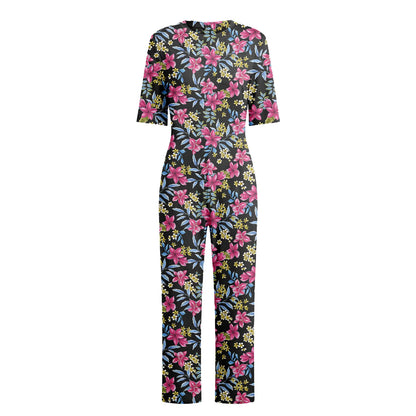 Elderly Men Women Anti-Strip Adaptive Jumpsuit Long Sleeve Striped Zipper One-piece Rompers for Special Needs and Disabilities