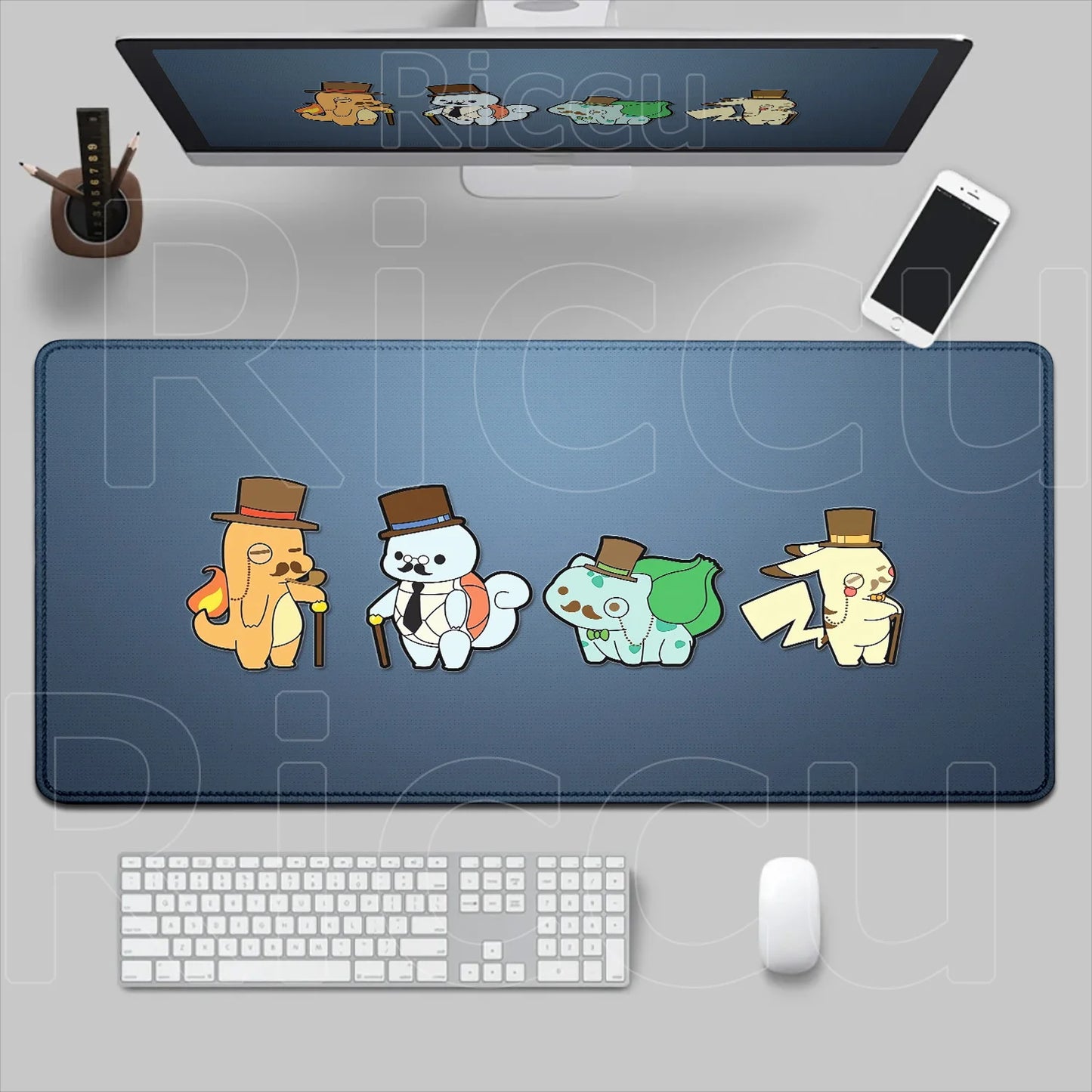 P-pokemon Bulbasaur Mouse Mats Rubber Mousepad Large Anime Gaming Accessories Pad Kawaii Carpet Cabinet Keyboard Office Deskmat