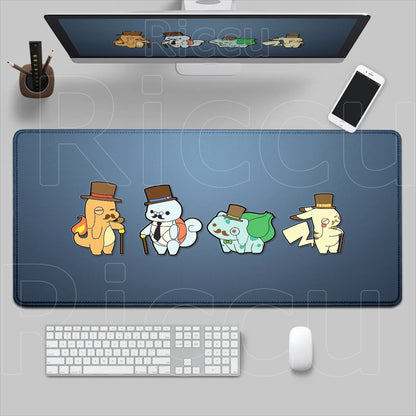 P-pokemon Bulbasaur Mouse Mats Rubber Mousepad Large Anime Gaming Accessories Pad Kawaii Carpet Cabinet Keyboard Office Deskmat