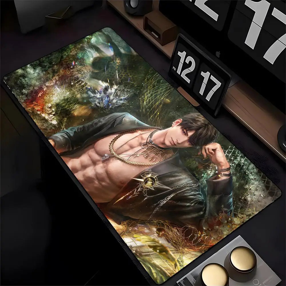 Love And Deepspace Zayne Sylus Xavier Caleb Mouse Pad Mousepad HD Printing Computer Gamers Locking Edge Non-slip Mouse Pad XXL9