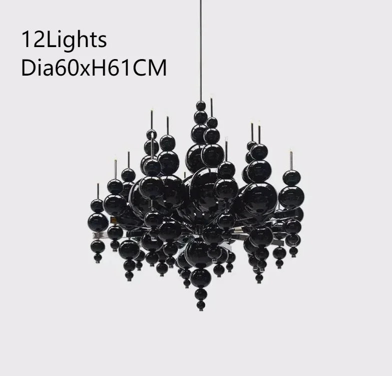 Modern Black Pendant Chandelier Lights For Dining Room Kitchen Living Room Bedroom Creative White Ceiling Chandelier