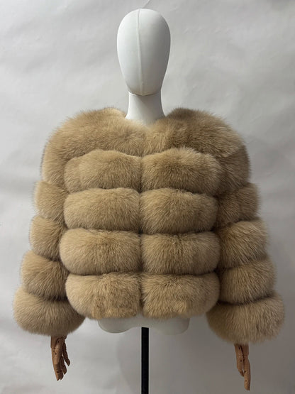 Women's Fur Coat Fox Fur Jackets for Women Clothing Natural Real Fox Fur Jacket Coats for Women Fur Jacket in Promotion