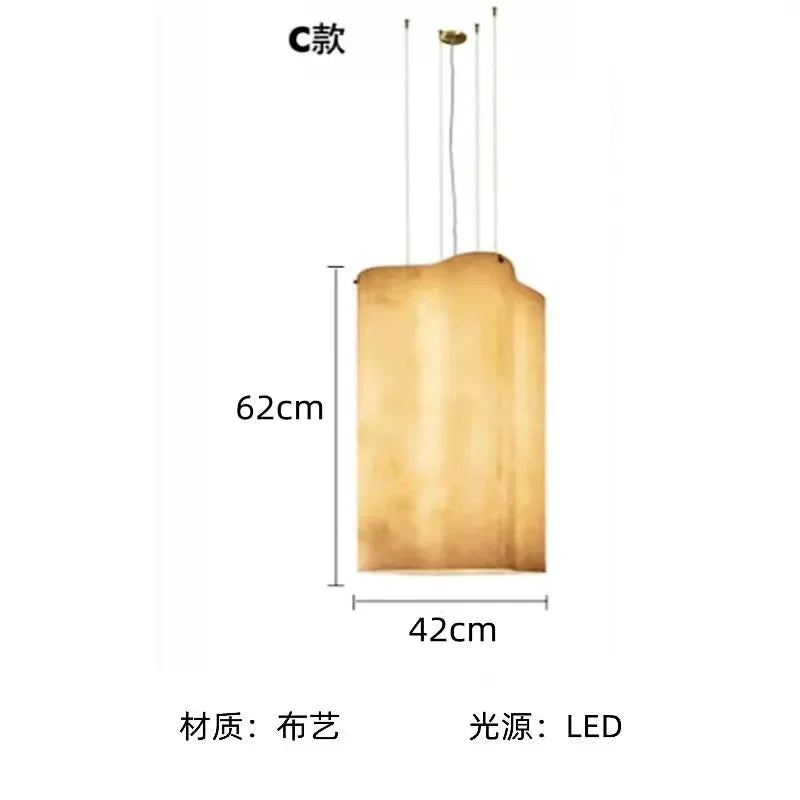 Designer Cloud Pendant Light for High Ceiling Lobby Wabi Sabi LED Hanging Chandelier For Parlor Restaurant Hotel Project Lights