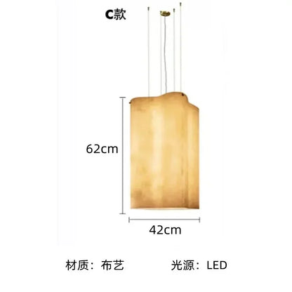 Designer Cloud Pendant Light for High Ceiling Lobby Wabi Sabi LED Hanging Chandelier For Parlor Restaurant Hotel Project Lights