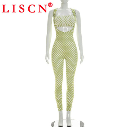 10 Wholesale Rompers Women Sleeveless Halter Lace Up Backless Jumpsuits Sexy Foot-pressing Y2k Fashion Clothing K17113